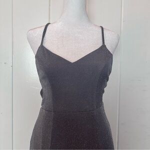 Show Me Your MuMu Sparkling Black Strapless Dress